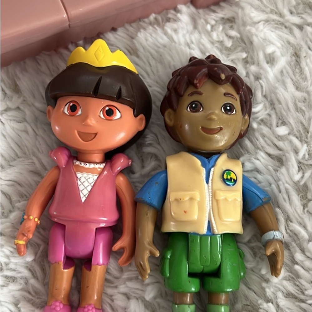 Dora the explorer doll Toy Set - Pink and Green Diego and Dora’s family, vintage